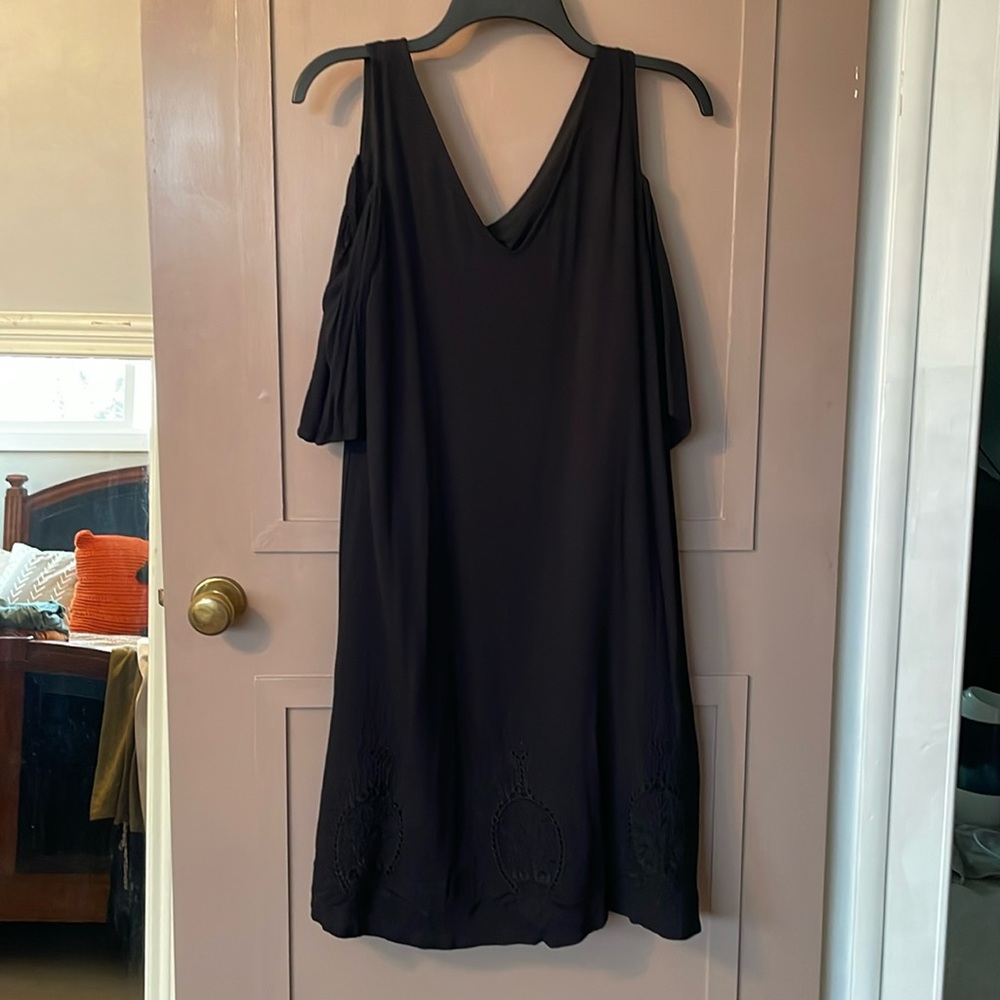 Mossimo (Target) black cold-shoulder Dress